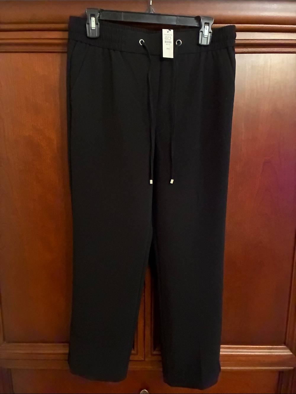 Women Talbots Black Drawstring Pants
